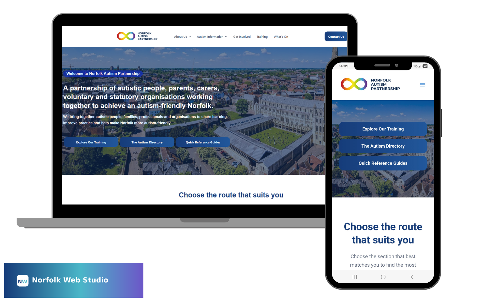 Screenshot of the Norfolk Autism Partnership website